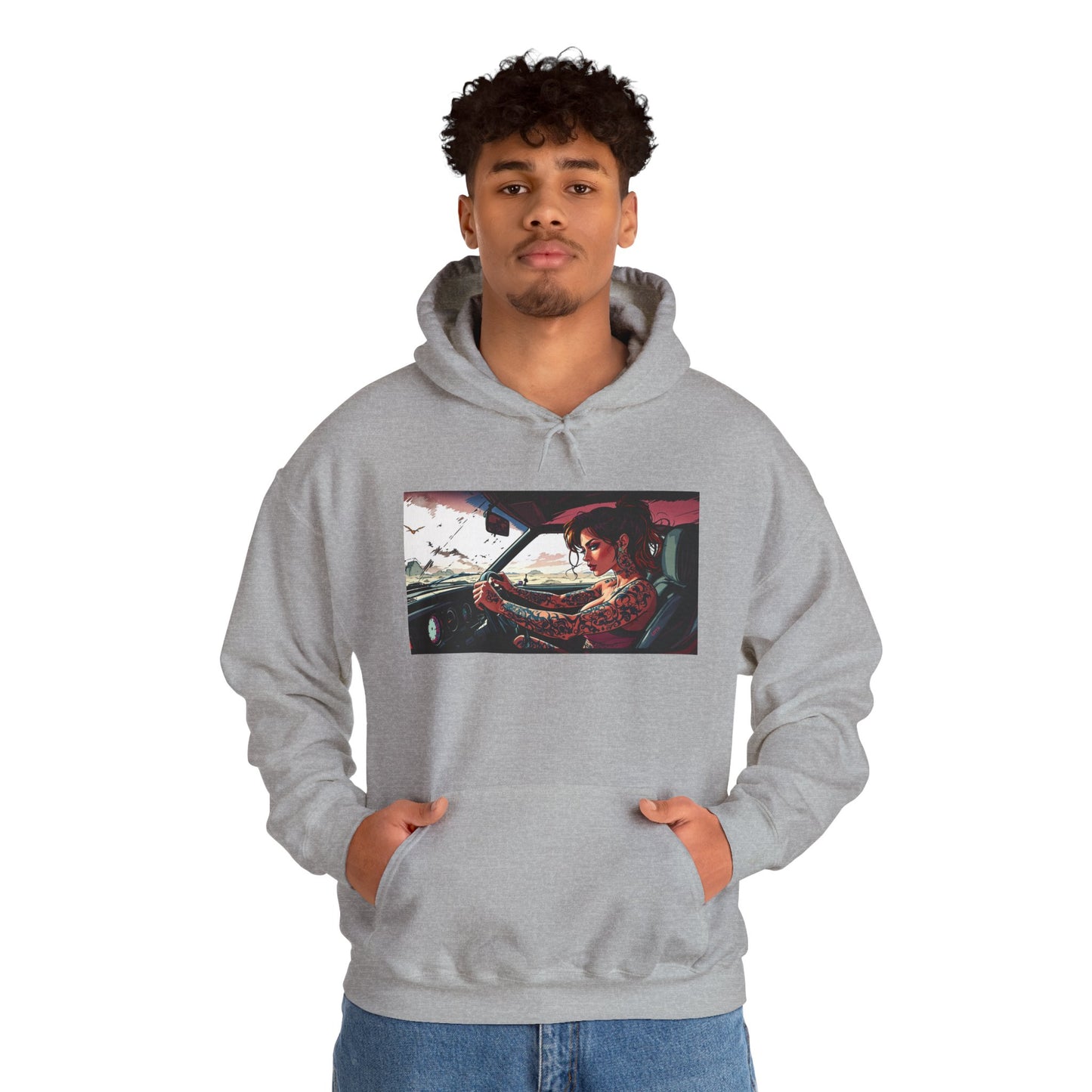 'FAST LANE' Hoodie, Unisex Heavy Blend Sweatshirt, Hooded Sweater, Hooded Jumper.