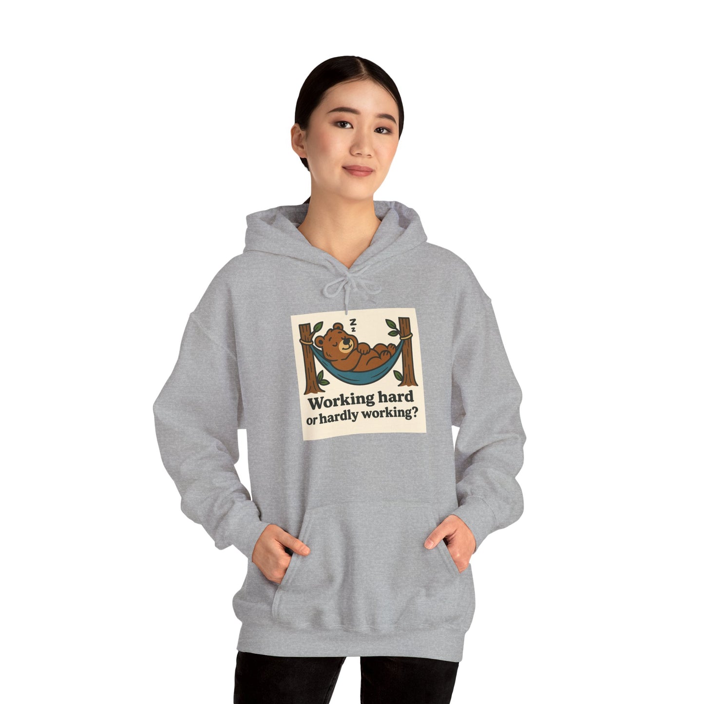 'WORKING HARD' Hoodie, Unisex Heavy Blend Sweatshirt, Hooded Sweater, Hooded Jumper.