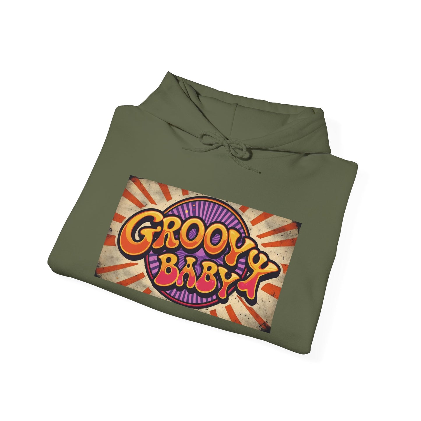 'GROOVY BABY' Hoodie, Unisex Heavy Blend Sweatshirt, Hooded Sweater, Hooded Jumper.