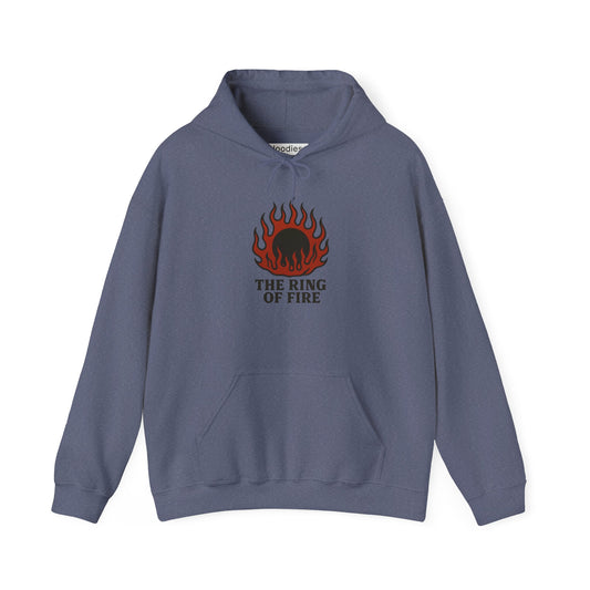 'THE RING OF FIRE' Hoodie, Unisex Heavy Blend Sweatshirt, Hooded Sweater, Hooded Jumper.
