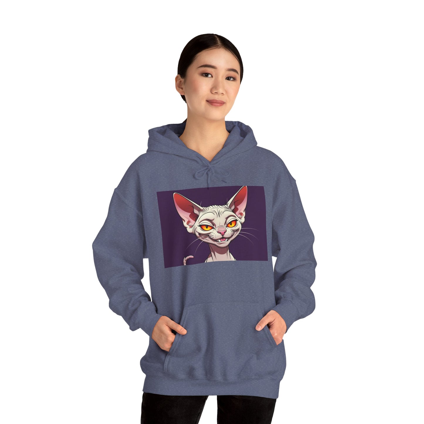 'EVIL KITTY' Hoodie, Unisex Heavy Blend Sweatshirt, Hooded Sweater, Hooded Jumper.