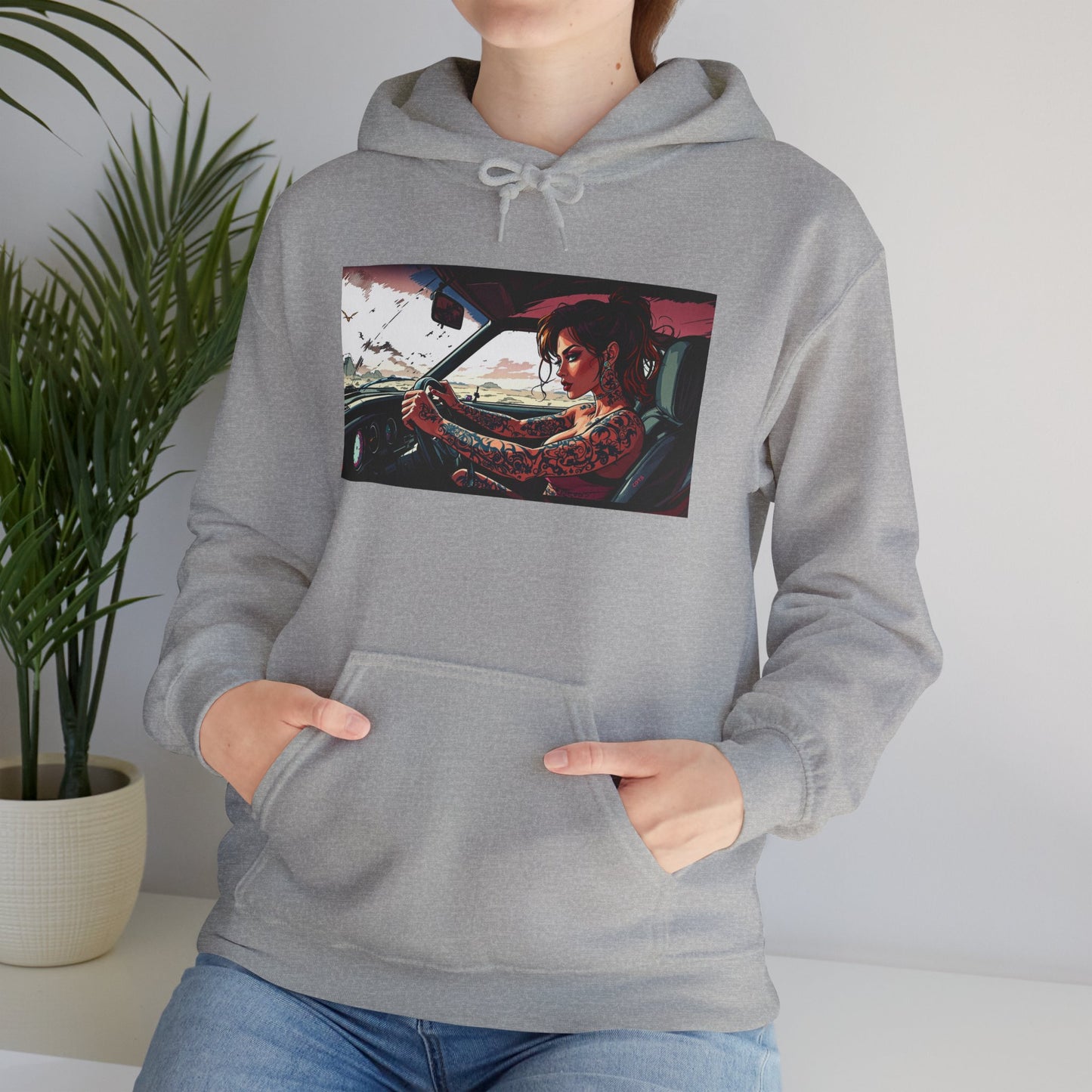 'FAST LANE' Hoodie, Unisex Heavy Blend Sweatshirt, Hooded Sweater, Hooded Jumper.