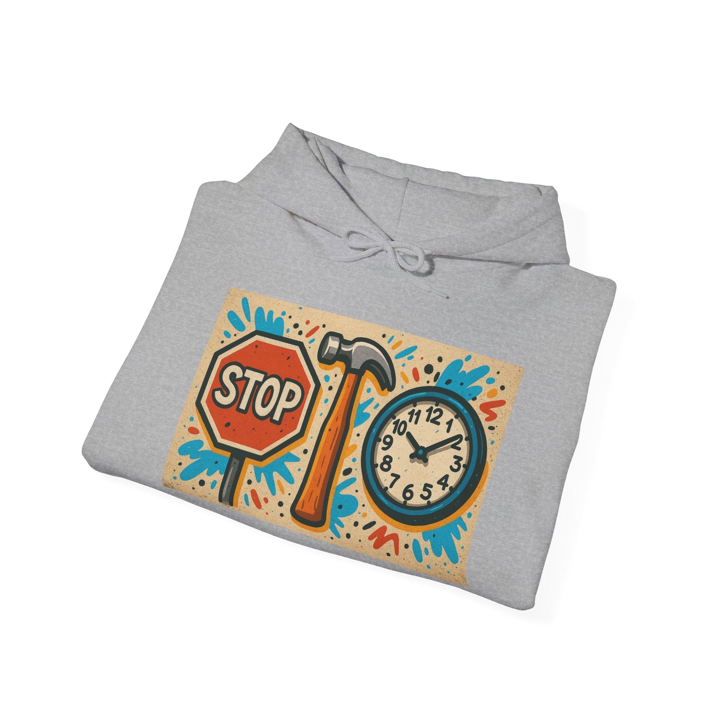 'STOP HAMMER TIME' Hoodie, Unisex Heavy Blend Sweatshirt, Hooded Sweater, Hooded Jumper.