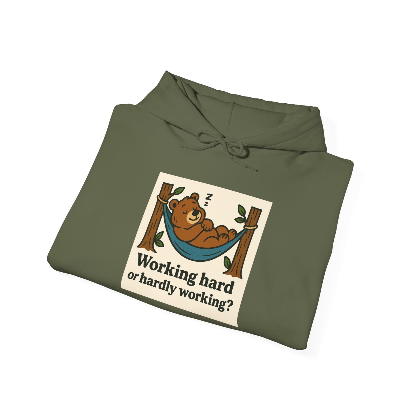 'WORKING HARD' Hoodie, Unisex Heavy Blend Sweatshirt, Hooded Sweater, Hooded Jumper.