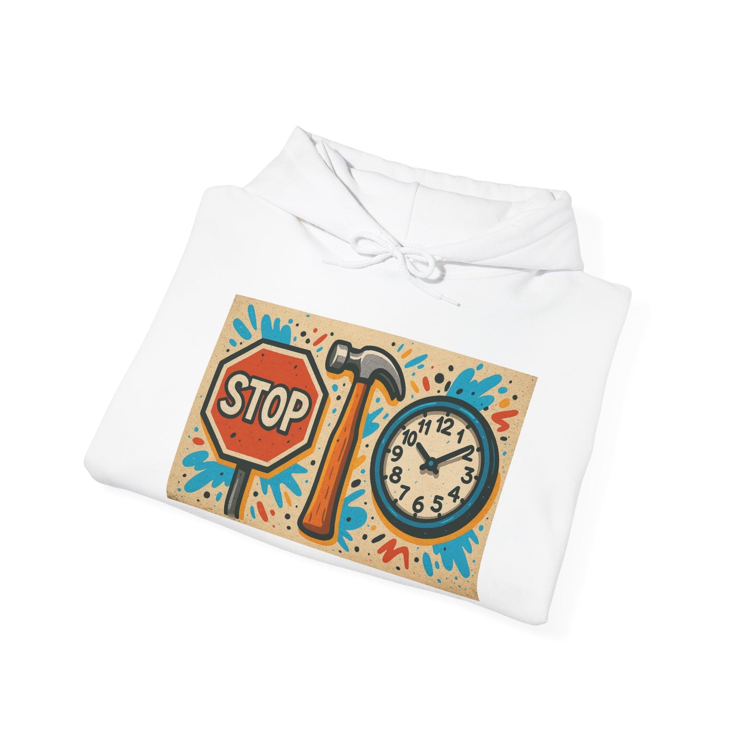 'STOP HAMMER TIME' Hoodie, Unisex Heavy Blend Sweatshirt, Hooded Sweater, Hooded Jumper.