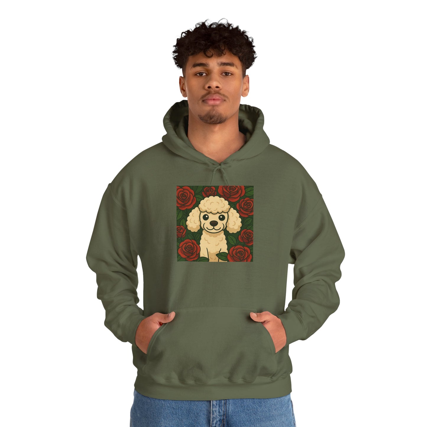 'POODLE DOG' Hoodie, Unisex Heavy Blend Sweatshirt, Hooded Sweater, Hooded Jumper.