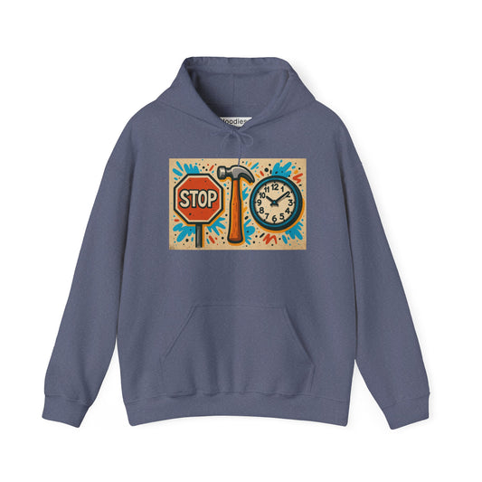 'STOP HAMMER TIME' Hoodie, Unisex Heavy Blend Sweatshirt, Hooded Sweater, Hooded Jumper.