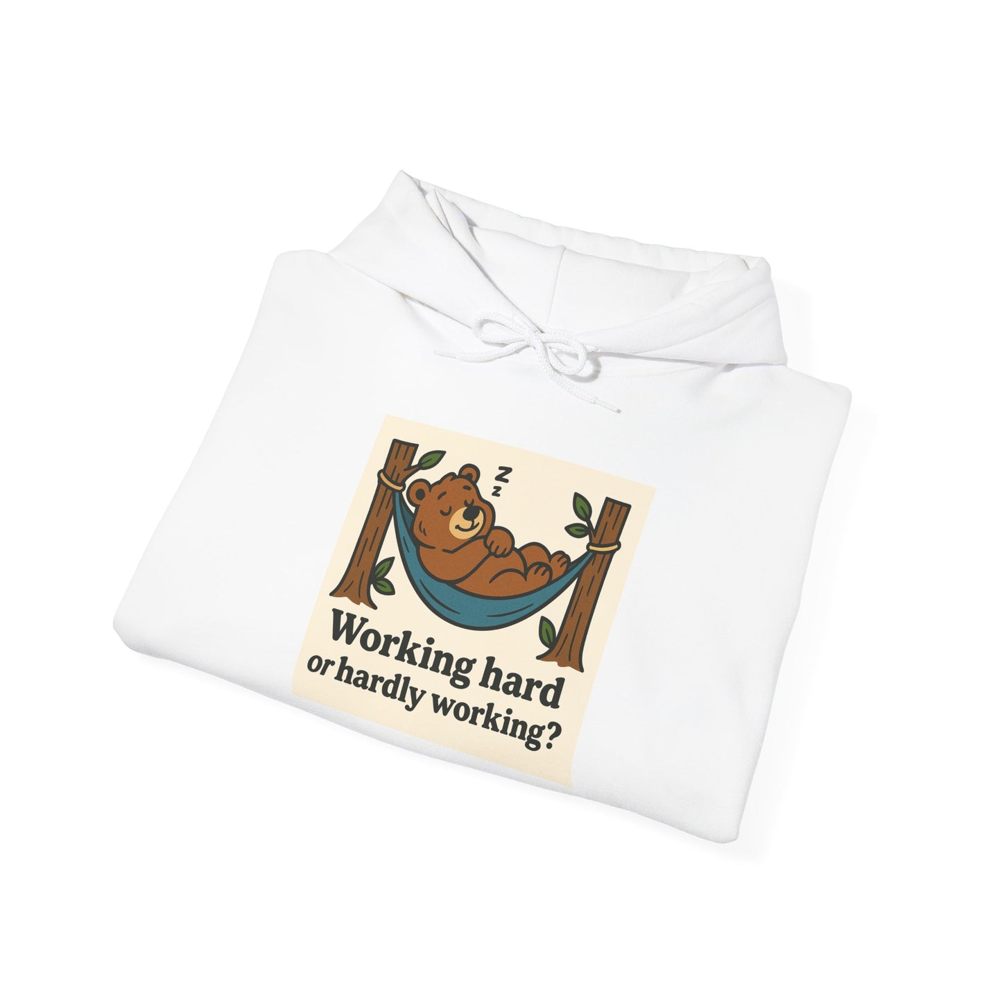 'WORKING HARD' Hoodie, Unisex Heavy Blend Sweatshirt, Hooded Sweater, Hooded Jumper.