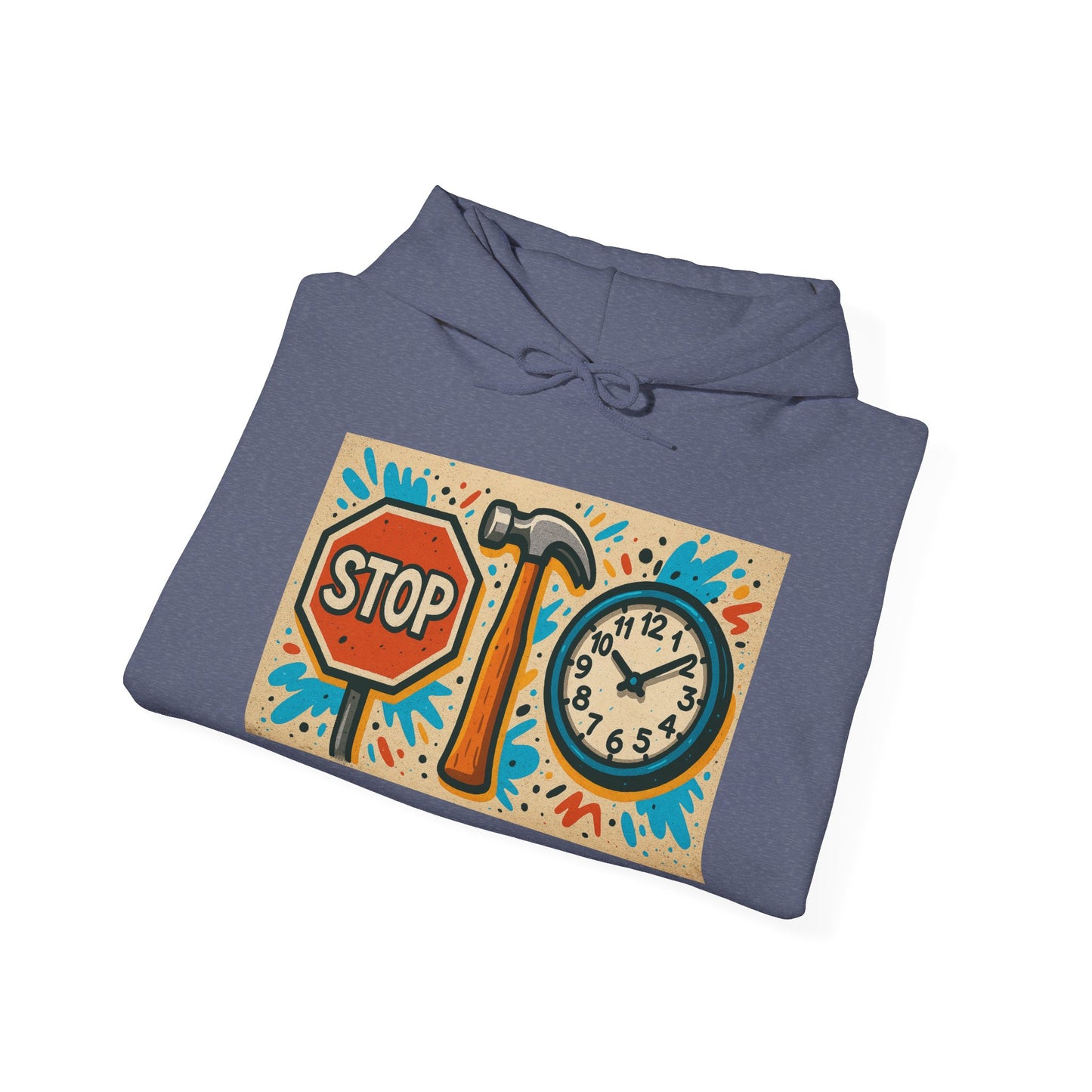 'STOP HAMMER TIME' Hoodie, Unisex Heavy Blend Sweatshirt, Hooded Sweater, Hooded Jumper.