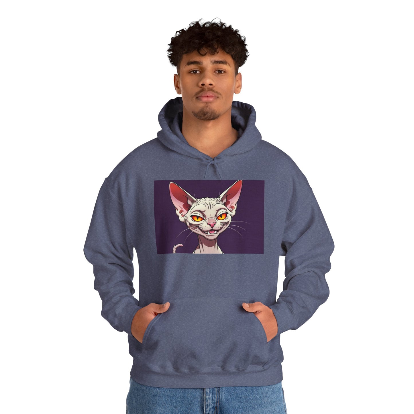 'EVIL KITTY' Hoodie, Unisex Heavy Blend Sweatshirt, Hooded Sweater, Hooded Jumper.