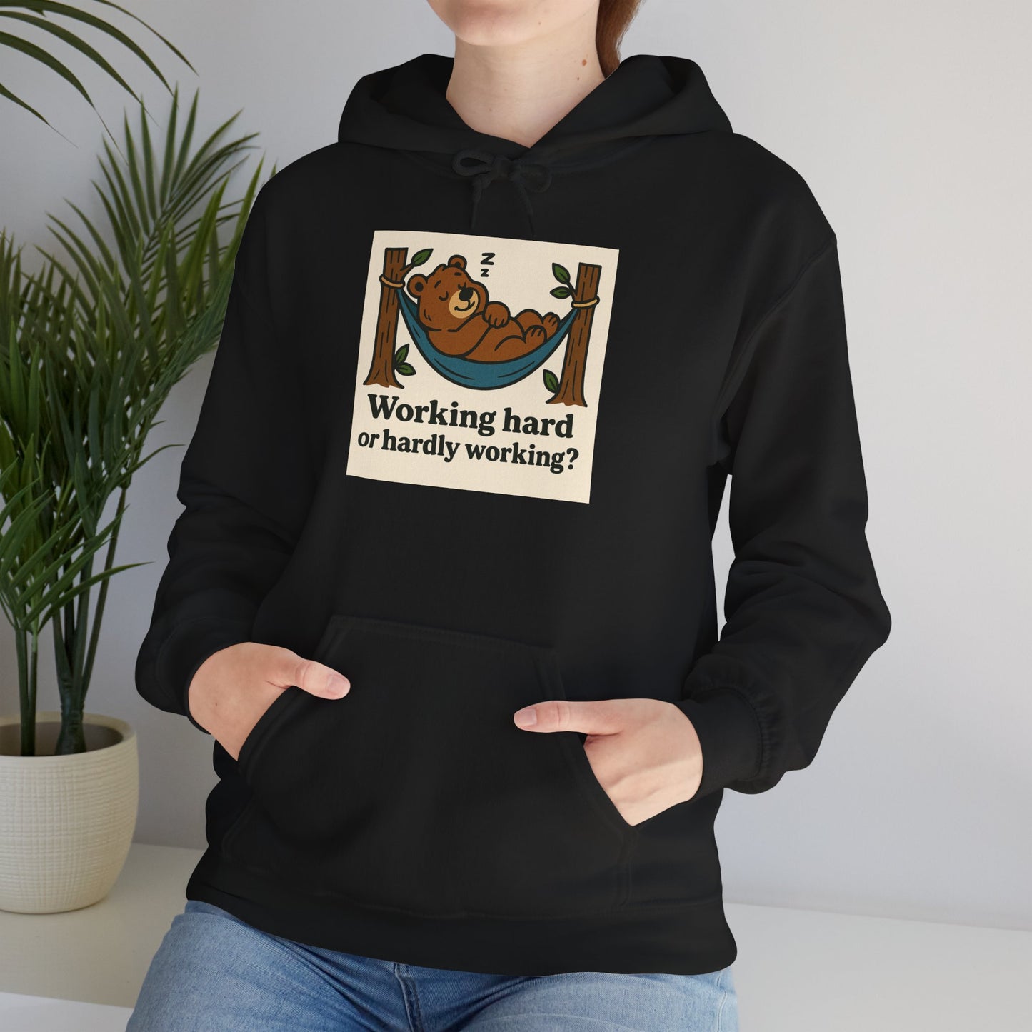 'WORKING HARD' Hoodie, Unisex Heavy Blend Sweatshirt, Hooded Sweater, Hooded Jumper.