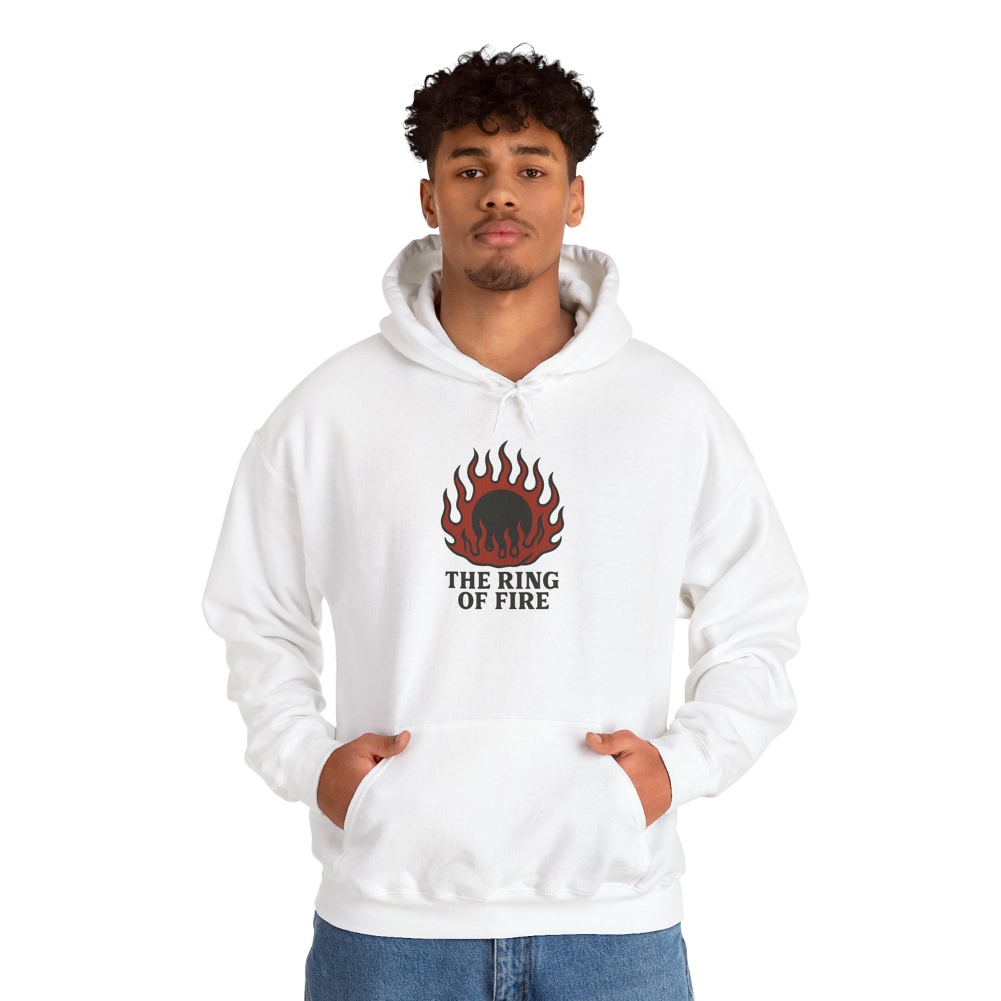 'THE RING OF FIRE' Hoodie, Unisex Heavy Blend Sweatshirt, Hooded Sweater, Hooded Jumper.