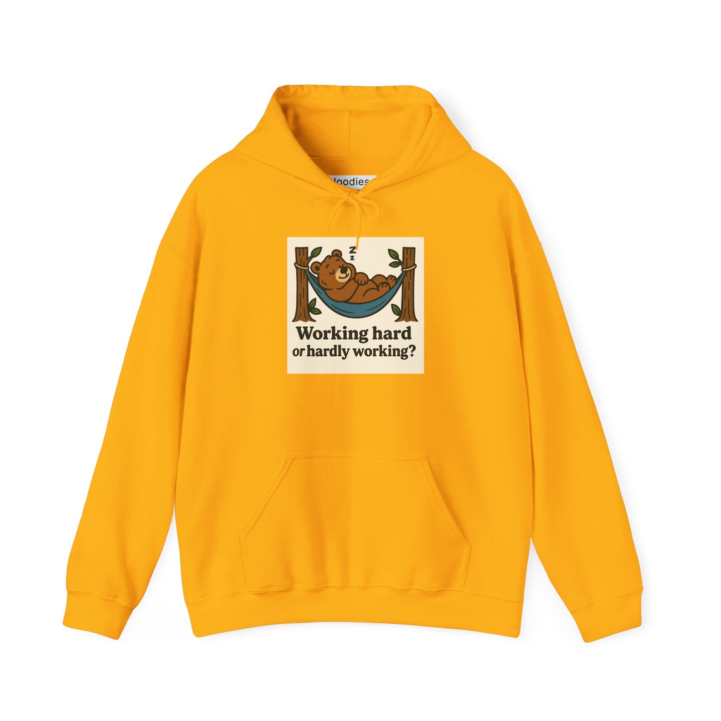 'WORKING HARD' Hoodie, Unisex Heavy Blend Sweatshirt, Hooded Sweater, Hooded Jumper.