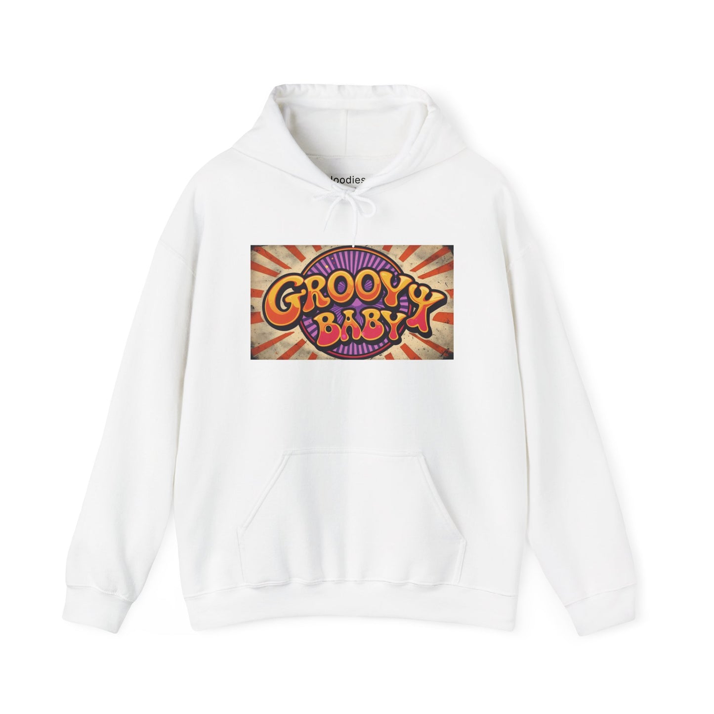 'GROOVY BABY' Hoodie, Unisex Heavy Blend Sweatshirt, Hooded Sweater, Hooded Jumper.