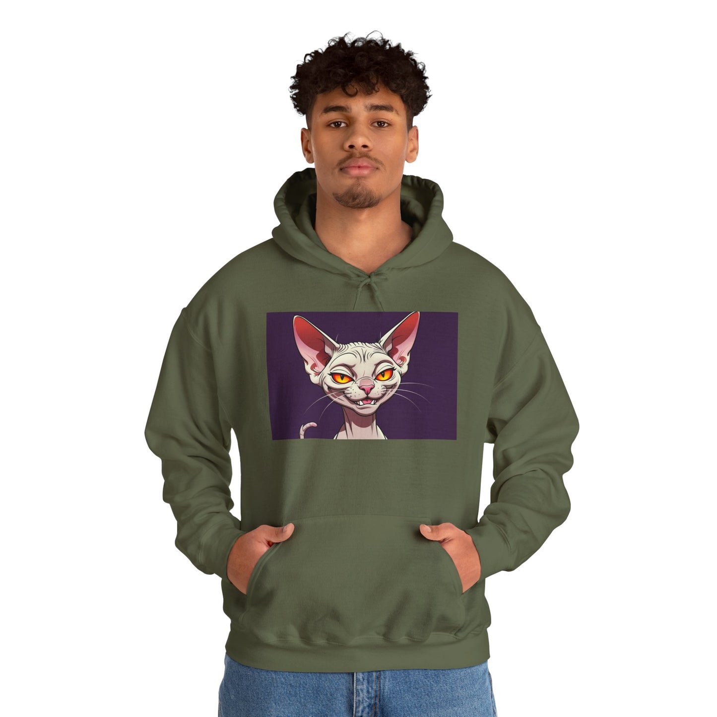 'EVIL KITTY' Hoodie, Unisex Heavy Blend Sweatshirt, Hooded Sweater, Hooded Jumper.