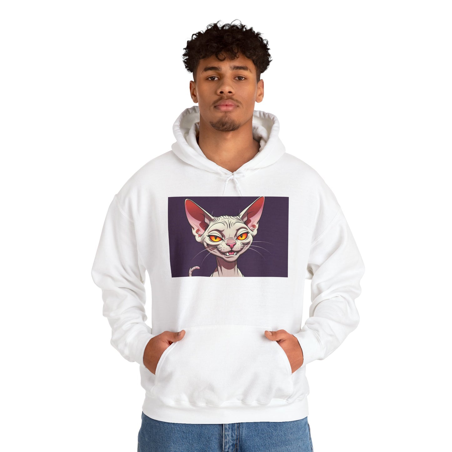 'EVIL KITTY' Hoodie, Unisex Heavy Blend Sweatshirt, Hooded Sweater, Hooded Jumper.