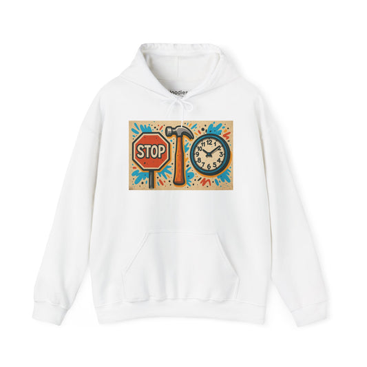 'STOP HAMMER TIME' Hoodie, Unisex Heavy Blend Sweatshirt, Hooded Sweater, Hooded Jumper.