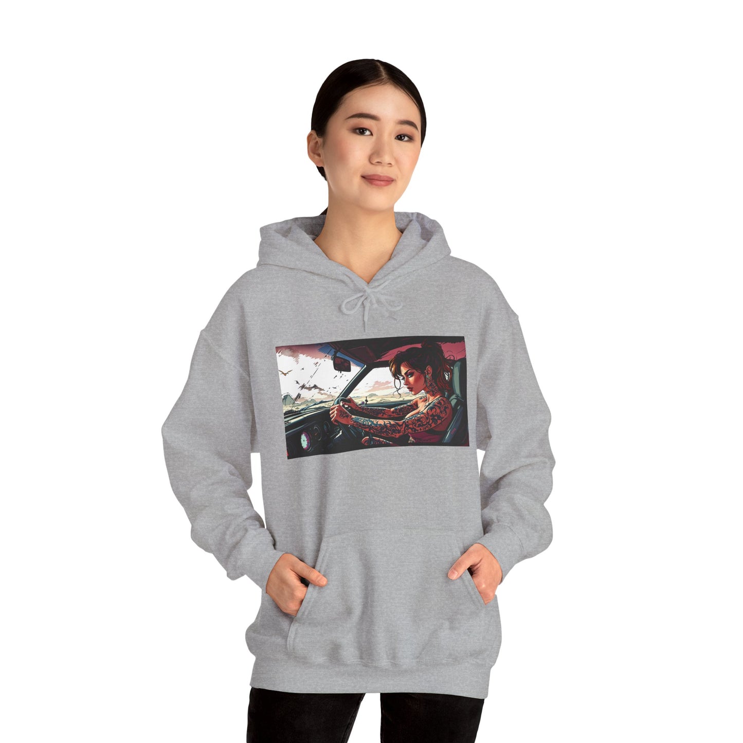 'FAST LANE' Hoodie, Unisex Heavy Blend Sweatshirt, Hooded Sweater, Hooded Jumper.