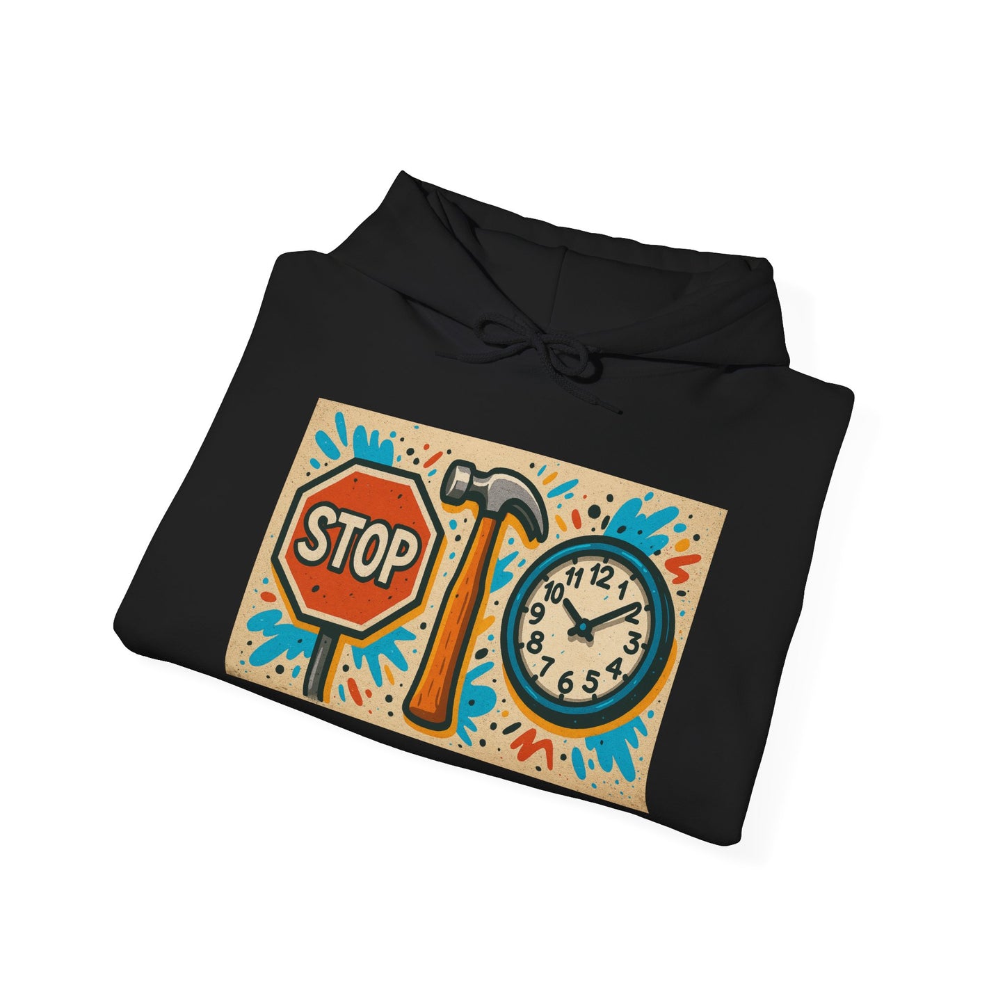 'STOP HAMMER TIME' Hoodie, Unisex Heavy Blend Sweatshirt, Hooded Sweater, Hooded Jumper.