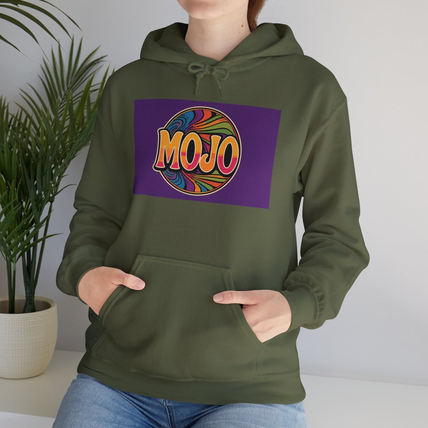 'MOJO' Hoodie, Unisex Heavy Blend Sweatshirt, Hooded Sweater, Hooded Jumper.