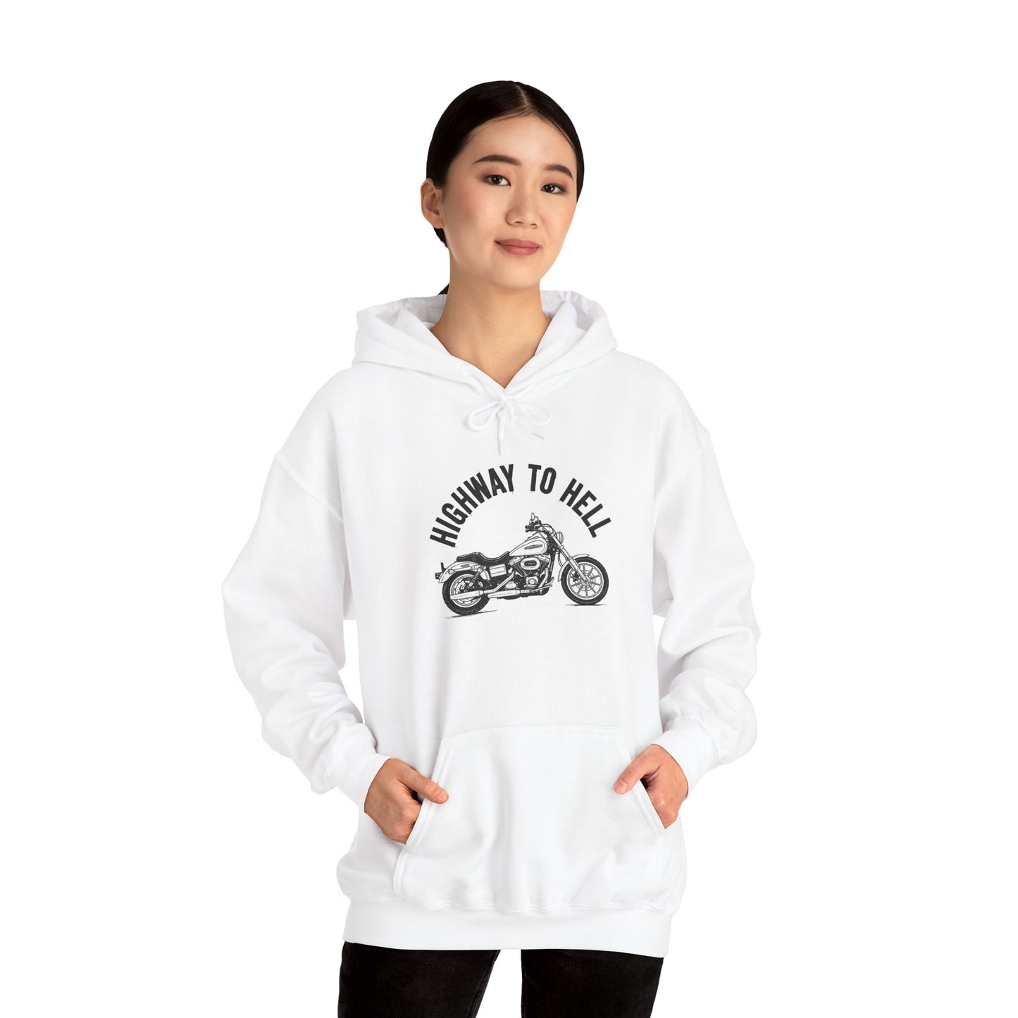 'HIGHWAY TO HELL' Hoodie, Unisex Heavy Blend Sweatshirt, Hooded Sweater, Hooded Jumper.