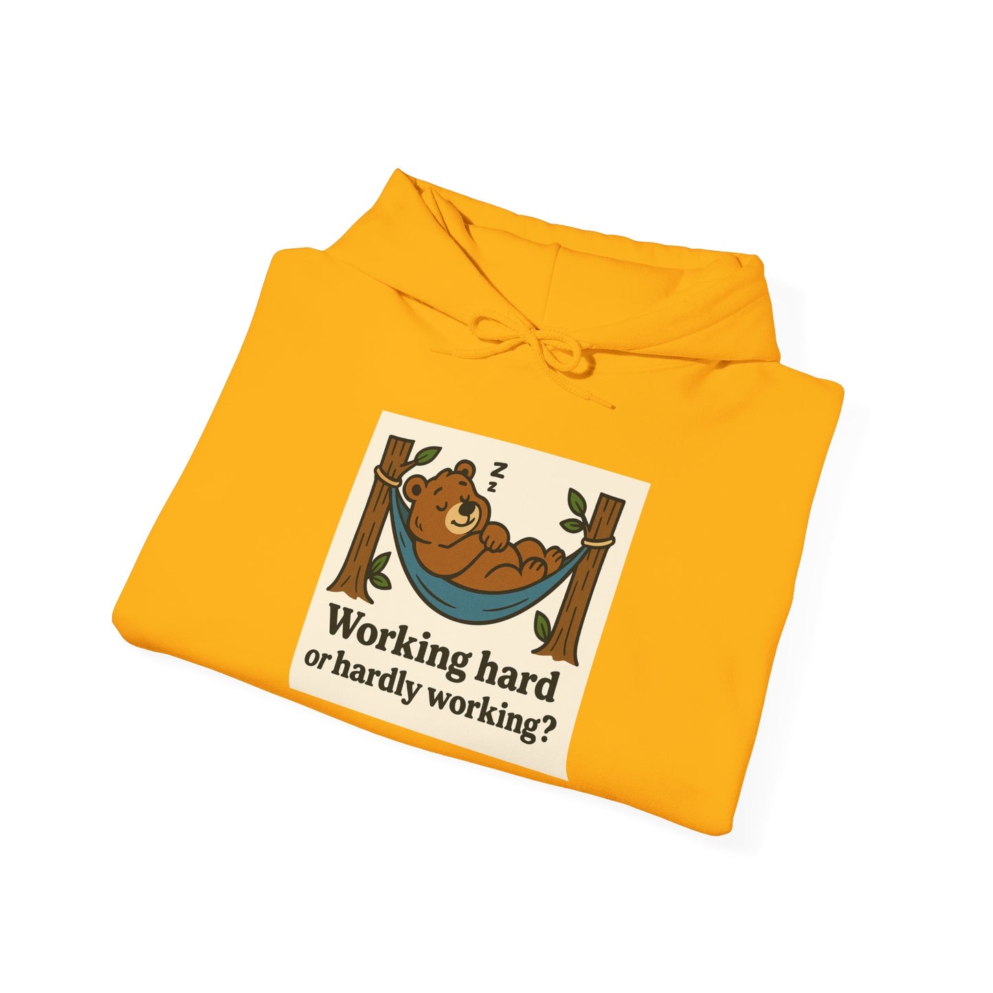 'WORKING HARD' Hoodie, Unisex Heavy Blend Sweatshirt, Hooded Sweater, Hooded Jumper.