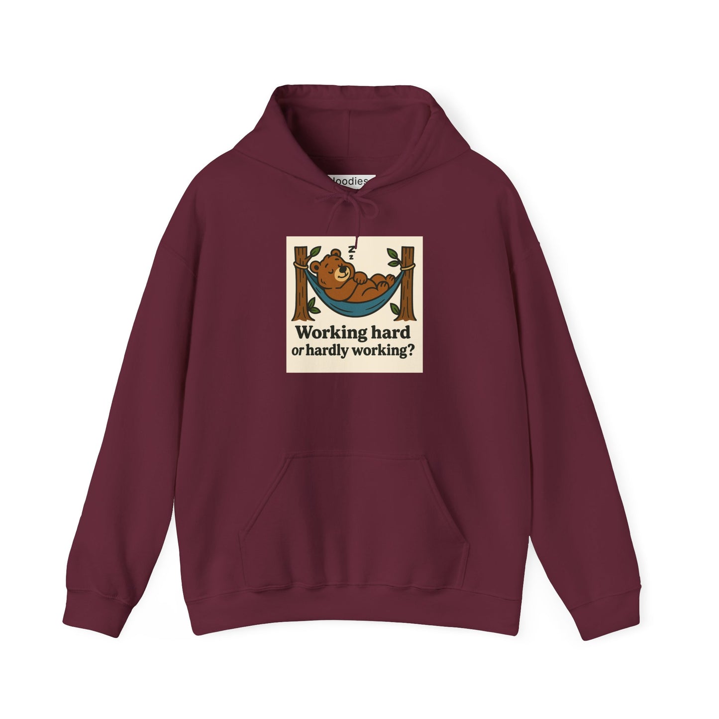 'WORKING HARD' Hoodie, Unisex Heavy Blend Sweatshirt, Hooded Sweater, Hooded Jumper.