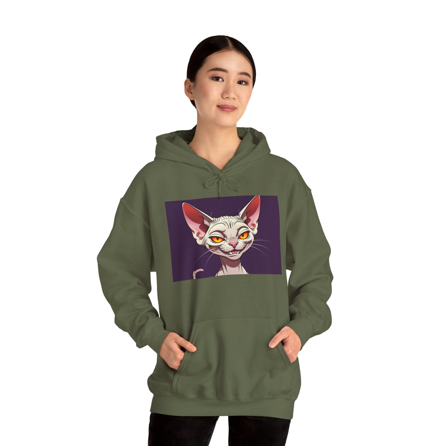 'EVIL KITTY' Hoodie, Unisex Heavy Blend Sweatshirt, Hooded Sweater, Hooded Jumper.