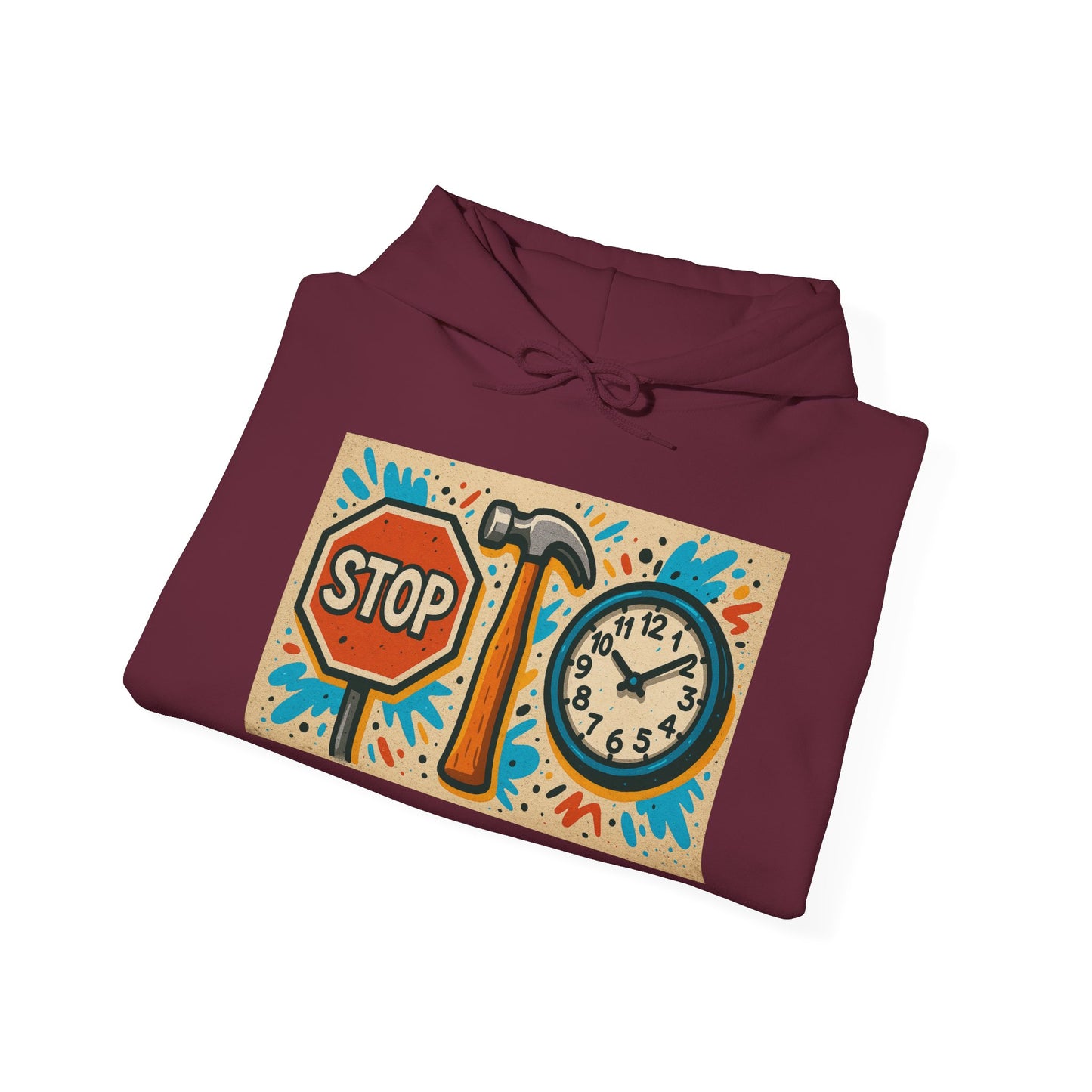'STOP HAMMER TIME' Hoodie, Unisex Heavy Blend Sweatshirt, Hooded Sweater, Hooded Jumper.