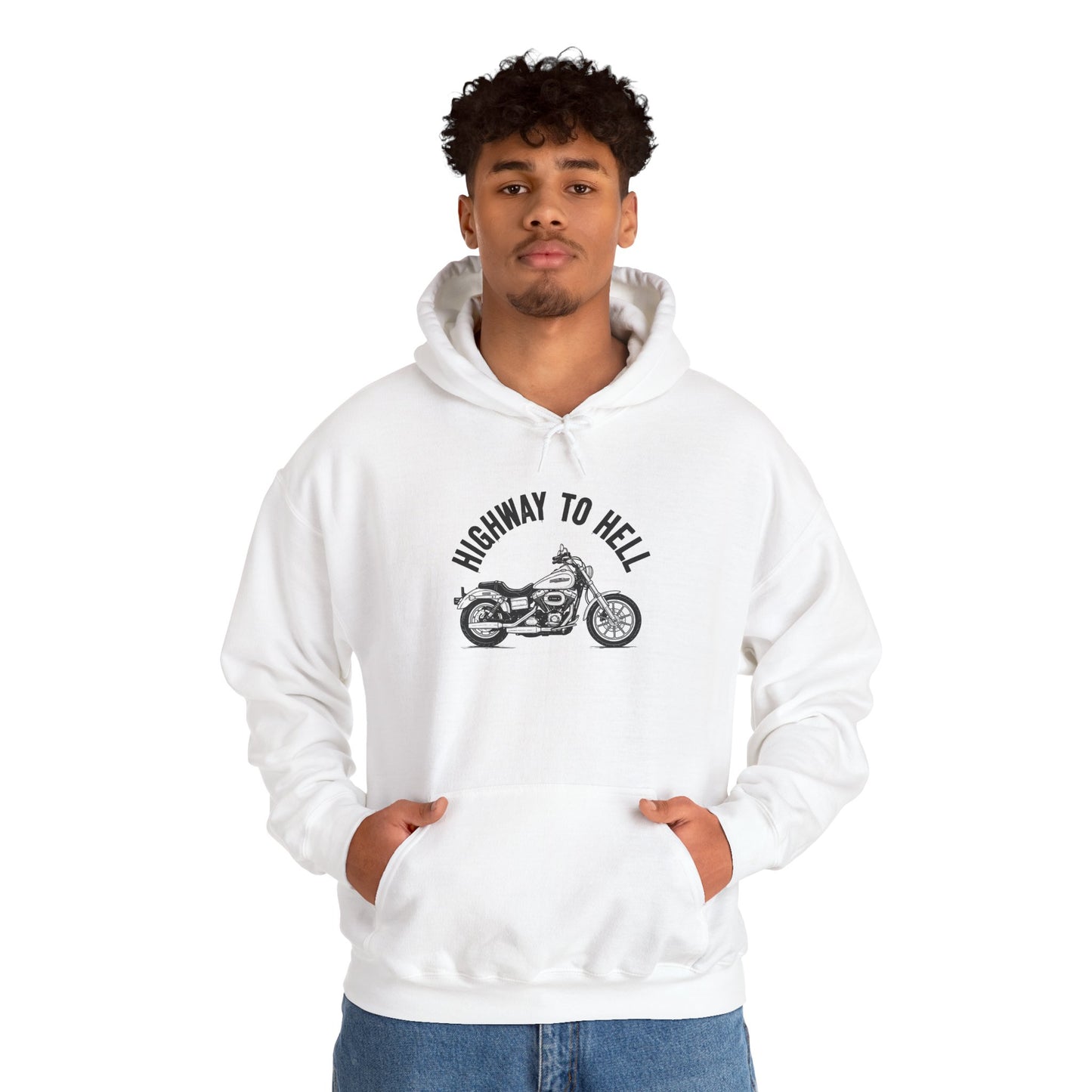 'HIGHWAY TO HELL' Hoodie, Unisex Heavy Blend Sweatshirt, Hooded Sweater, Hooded Jumper.