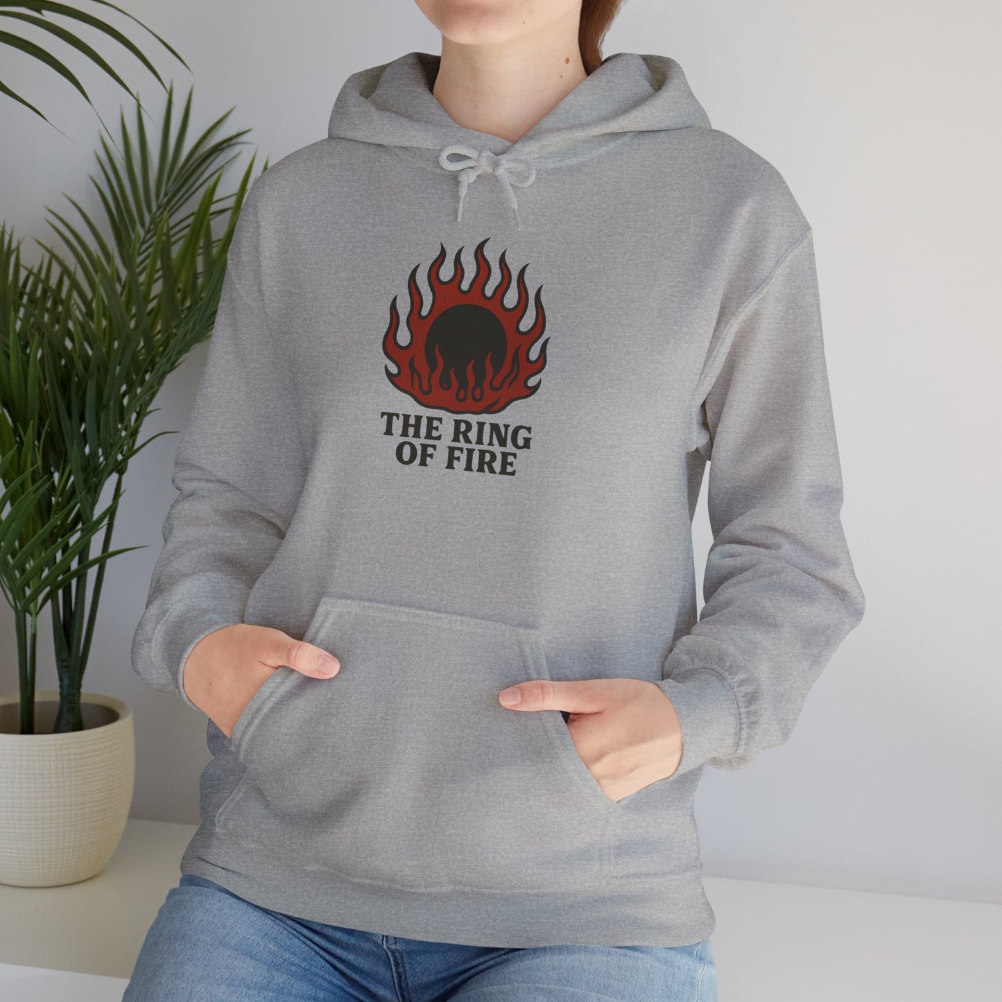 'THE RING OF FIRE' Hoodie, Unisex Heavy Blend Sweatshirt, Hooded Sweater, Hooded Jumper.